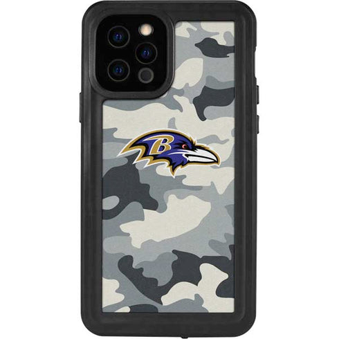 NFL Baltimore Ravens Camo iPhone 12 Pro Waterproof Case