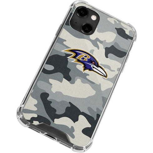 NFL Baltimore Ravens Camo iPhone 13 Clear Case
