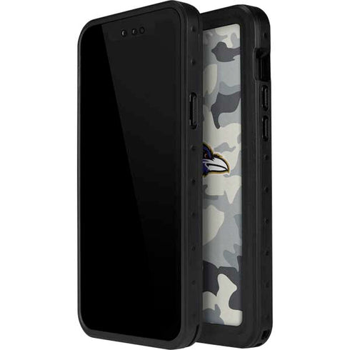 NFL Baltimore Ravens Camo iPhone 13 Mini Waterproof Case