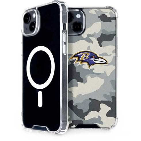 NFL Baltimore Ravens Camo iPhone 15 Plus MagSafe Case