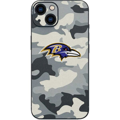 NFL Baltimore Ravens Camo iPhone 15 Plus Skin