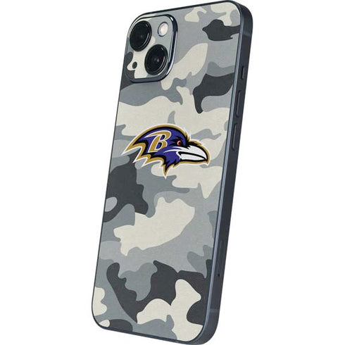 NFL Baltimore Ravens Camo iPhone 15 Plus Skin