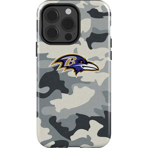 NFL Baltimore Ravens Camo iPhone 15 Pro Impact Case
