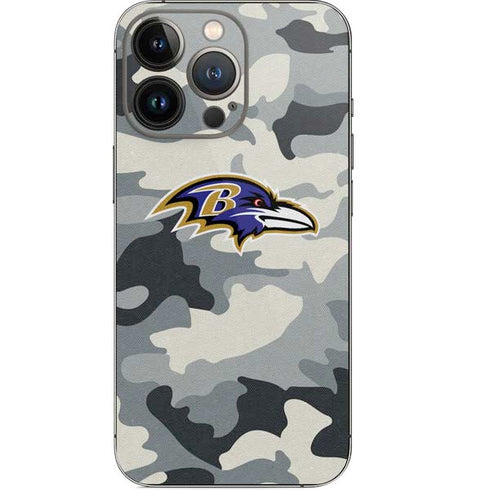 NFL Baltimore Ravens Camo iPhone 14 Pro Skin