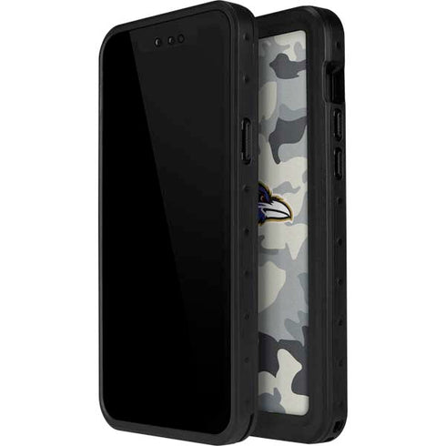NFL Baltimore Ravens Camo iPhone 14 Pro Waterproof Case