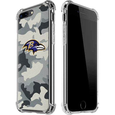 NFL Baltimore Ravens Camo iPhone 7/8 Plus Clear Case