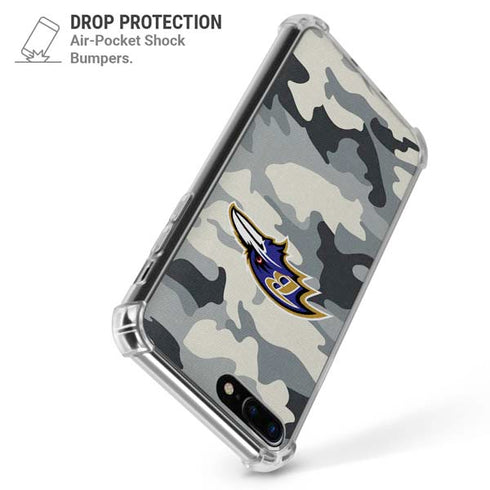 NFL Baltimore Ravens Camo iPhone 7/8 Plus Clear Case