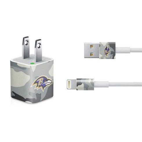 NFL Baltimore Ravens Camo iPhone Charger (5W USB) Skin