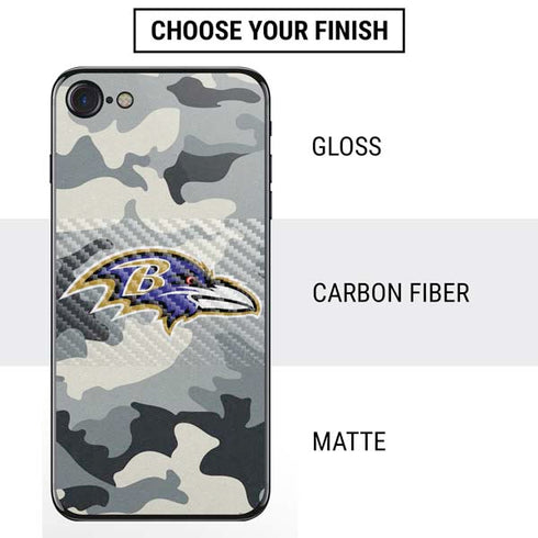 NFL Baltimore Ravens Camo iPhone SE (2nd & 3rd Gen) Skin