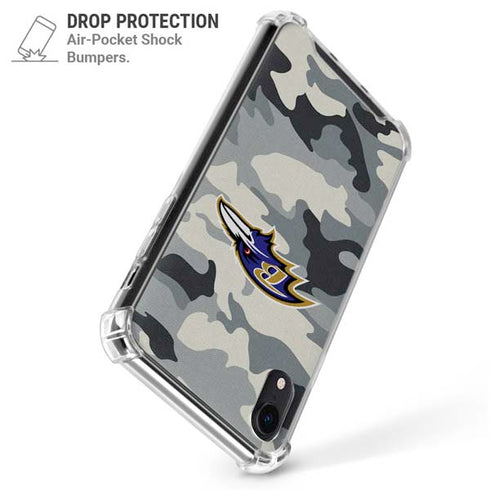 NFL Baltimore Ravens Camo iPhone XR Clear Case