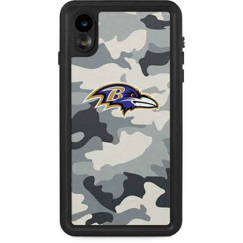 NFL Baltimore Ravens Camo iPhone XR Waterproof Case