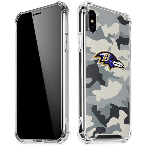 NFL Baltimore Ravens Camo iPhone XS Max Clear Case