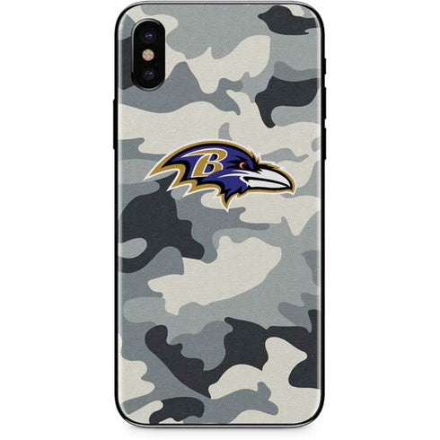 NFL Baltimore Ravens Camo iPhone XS Skin