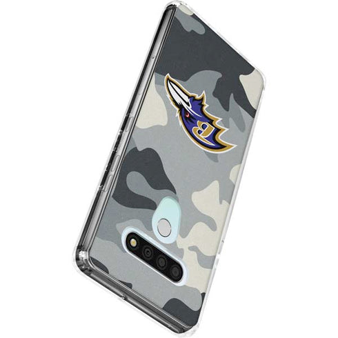 NFL Baltimore Ravens Camo LG Stylo 6 Clear Case