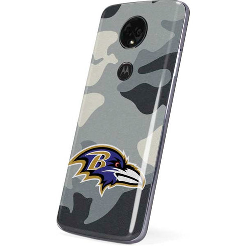 NFL Baltimore Ravens Camo Moto E5 Plus Skin