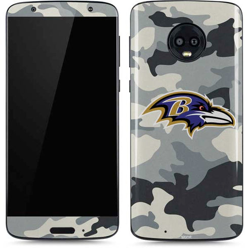 NFL Baltimore Ravens Camo Moto G6 Skin
