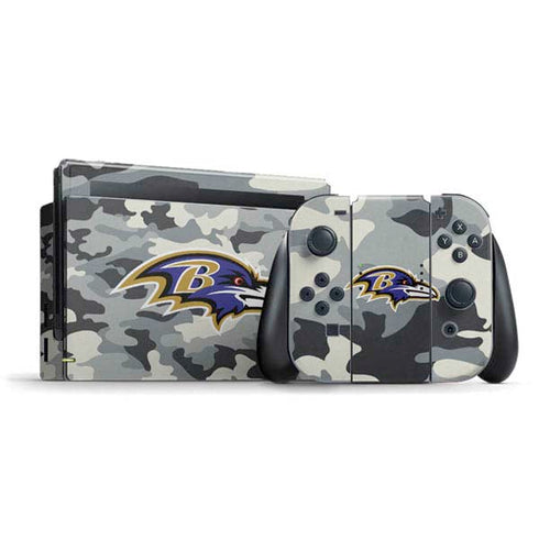 NFL Baltimore Ravens Camo Nintendo Switch Bundle Skin