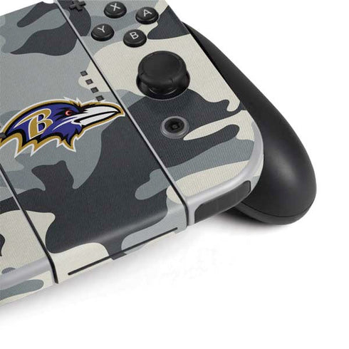 NFL Baltimore Ravens Camo Nintendo Switch OLED (2021) Skin