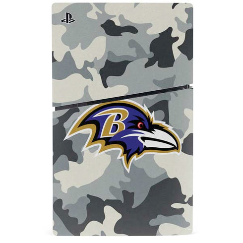NFL Baltimore Ravens Camo PS5 Slim Disk Bundle Skin