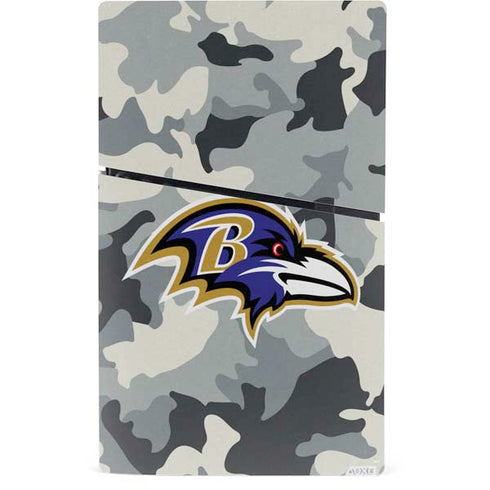 NFL Baltimore Ravens Camo PS5 Slim Digital Edition Bundle Skin