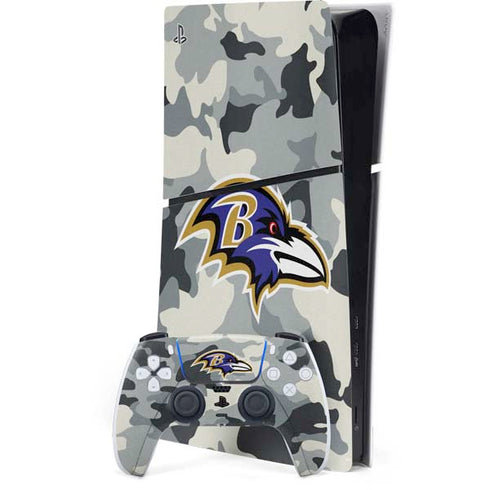 NFL Baltimore Ravens Camo PS5 Slim Digital Edition Console Skin