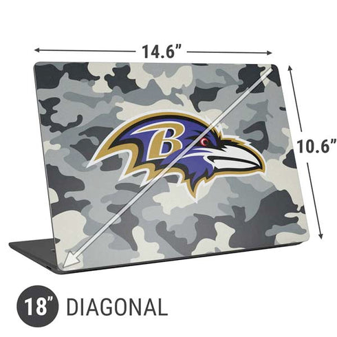 NFL Baltimore Ravens Camo Universal Laptop 18in (14.6 x 10.6in) Skin