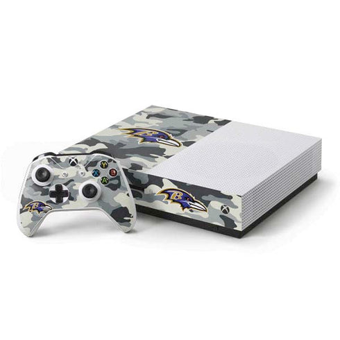 NFL Baltimore Ravens Camo Xbox One S Console and Controller Bundle Skin