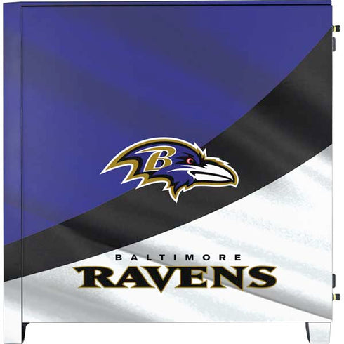NFL Baltimore Ravens Corsair 4000D Tempered Glass Mid-Tower ATX Case Skin