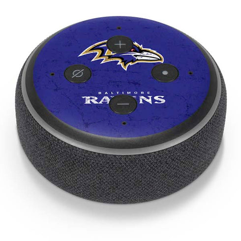 NFL Baltimore Ravens Distressed Amazon Echo Dot Skin