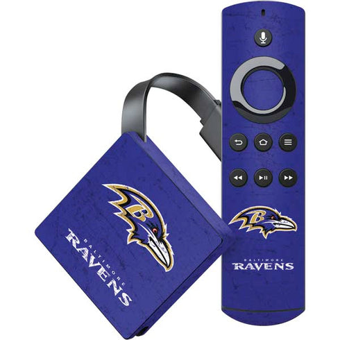 NFL Baltimore Ravens Distressed Amazon Fire TV Skin