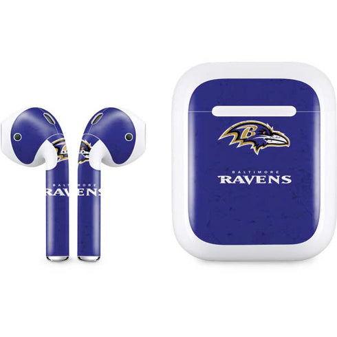 NFL Baltimore Ravens Distressed Apple AirPods Skin