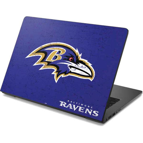 NFL Baltimore Ravens Distressed Dell Chromebook Skin