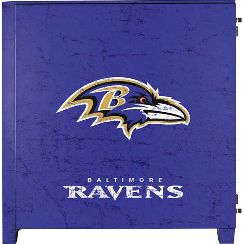 NFL Baltimore Ravens Distressed Corsair 4000D Tempered Glass Mid-Tower ATX Case Skin