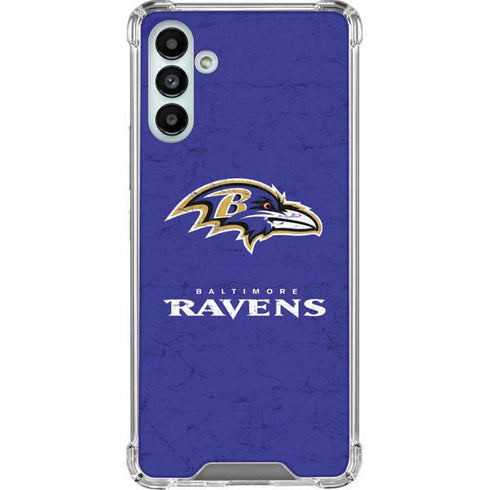 NFL Baltimore Ravens Distressed Galaxy A13 5G Clear Case