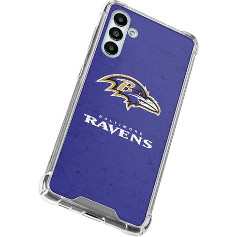 NFL Baltimore Ravens Distressed Galaxy A13 5G Clear Case