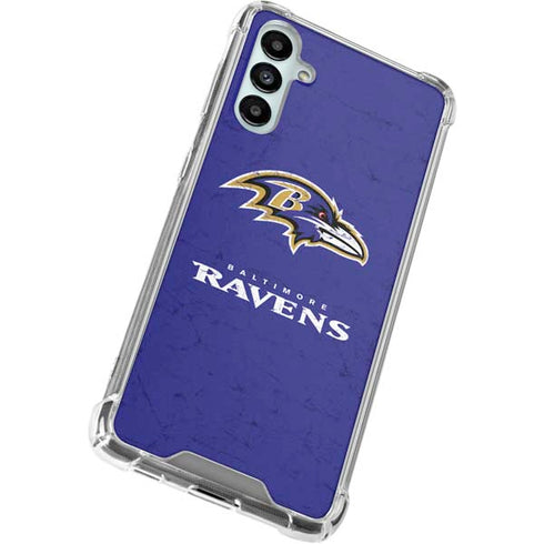 NFL Baltimore Ravens Distressed Galaxy A14 5G Clear Case