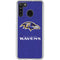NFL Baltimore Ravens Distressed Galaxy A21 Clear Case