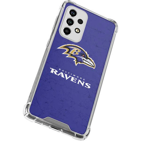 NFL Baltimore Ravens Distressed Galaxy A53 5G Clear Case