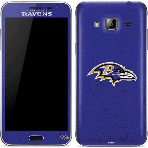 NFL Baltimore Ravens Distressed Galaxy J3 Skin