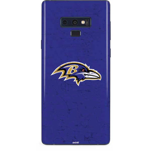NFL Baltimore Ravens Distressed Galaxy Note 9 Skin