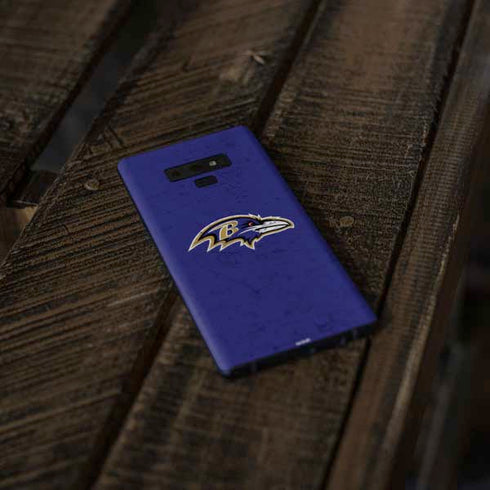 NFL Baltimore Ravens Distressed Galaxy Note 9 Skin