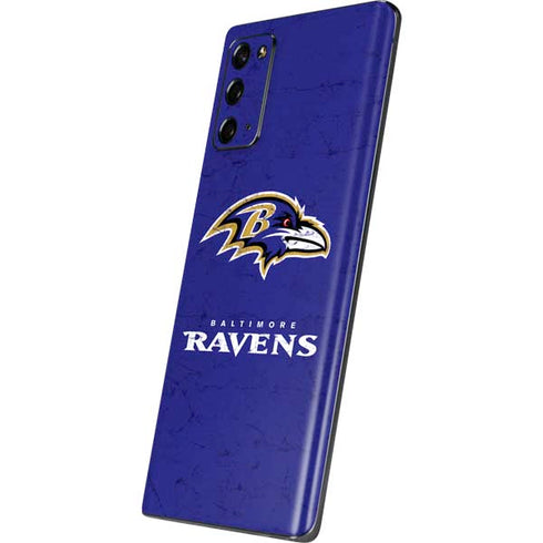 NFL Baltimore Ravens Distressed Galaxy Note20 5G Skin