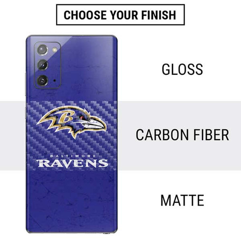 NFL Baltimore Ravens Distressed Galaxy Note20 5G Skin