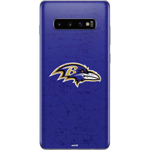 NFL Baltimore Ravens Distressed Galaxy S10 Plus Skin