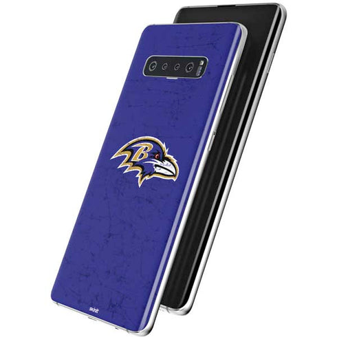 NFL Baltimore Ravens Distressed Galaxy S10 Plus Skin
