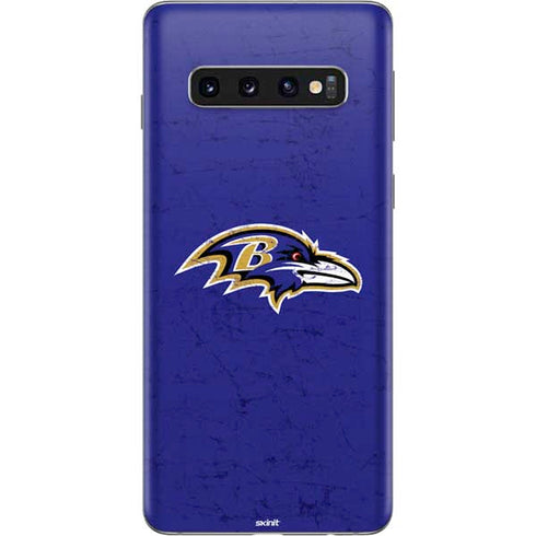 NFL Baltimore Ravens Distressed Galaxy S10 Skin