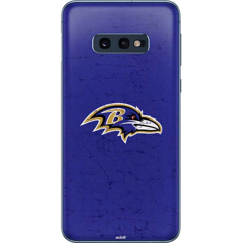 NFL Baltimore Ravens Distressed Galaxy S10e Skin
