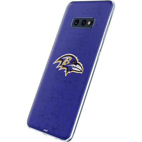 NFL Baltimore Ravens Distressed Galaxy S10e Skin