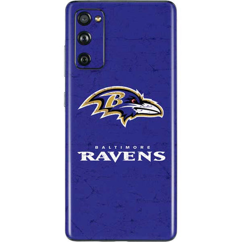 NFL Baltimore Ravens Distressed Galaxy S20 Fan Edition Skin