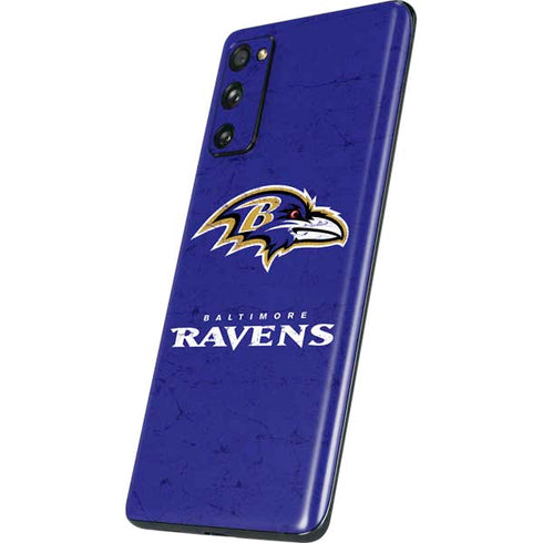 NFL Baltimore Ravens Distressed Galaxy S20 Fan Edition Skin